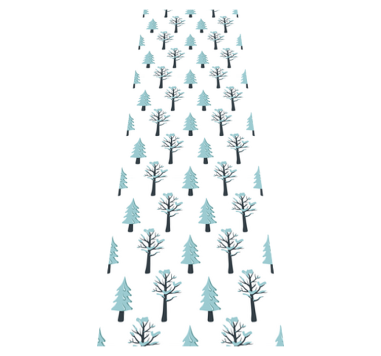 Tappeto vinile natale motivo albero nella neve - TenStickers