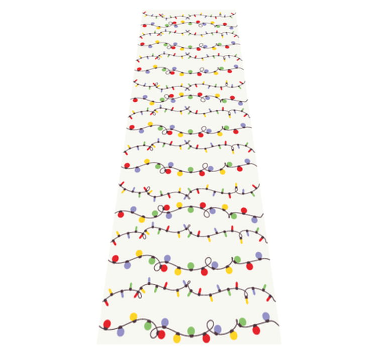 Tappeto vinile natale luci di natale colorate - TenStickers