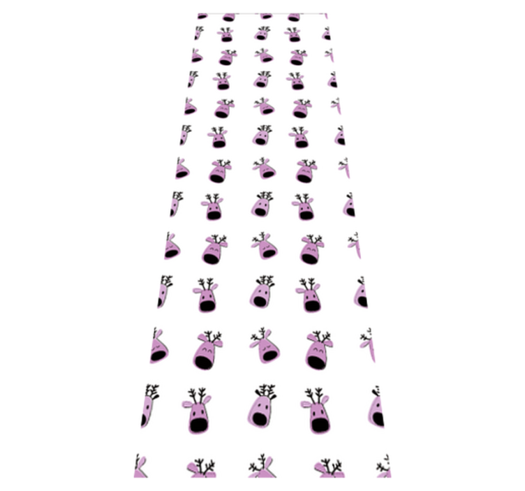 Tappeto vinile natale motivo renna rosa natale - TenStickers