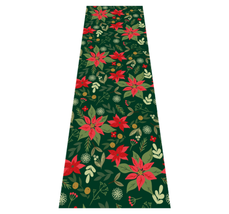 Tappeto vinile natale foglie decorazioni natalizie - TenStickers
