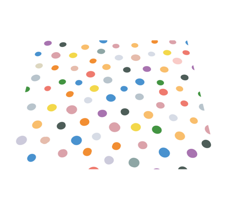 Tappeto vinile camera da letto pois colorati su bianco - TenStickers