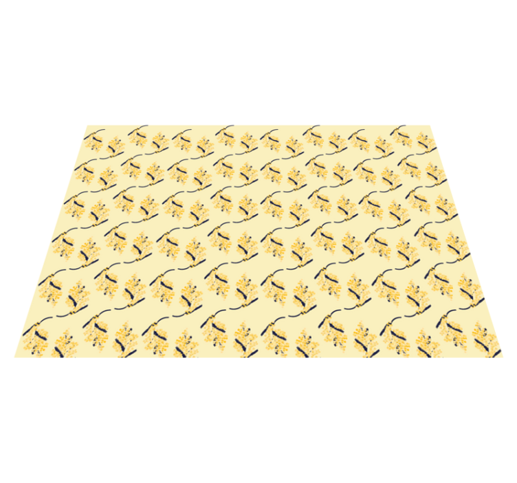 Tappeto vinile natura motivi di mimose - TenStickers