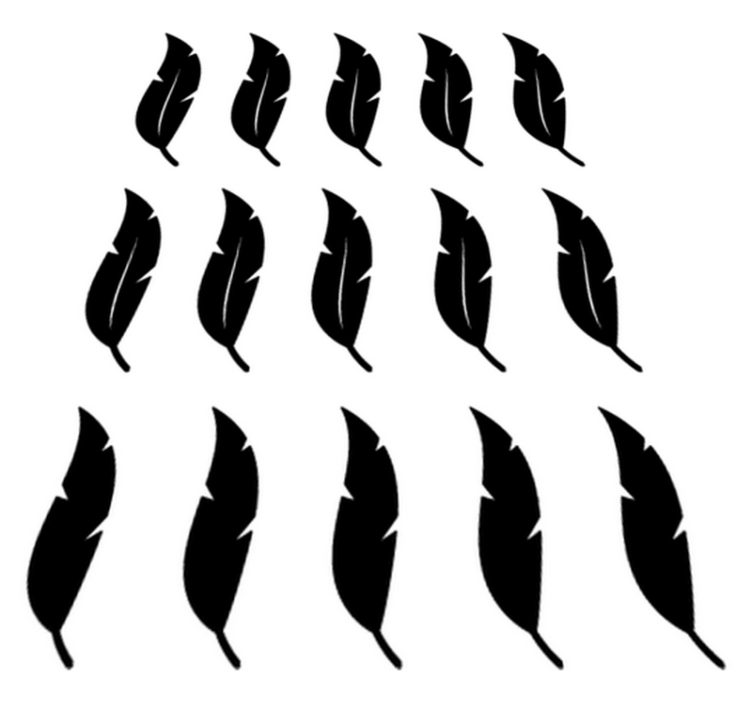 Tappeto vinile natura motivi di piume fluttuanti - TenStickers