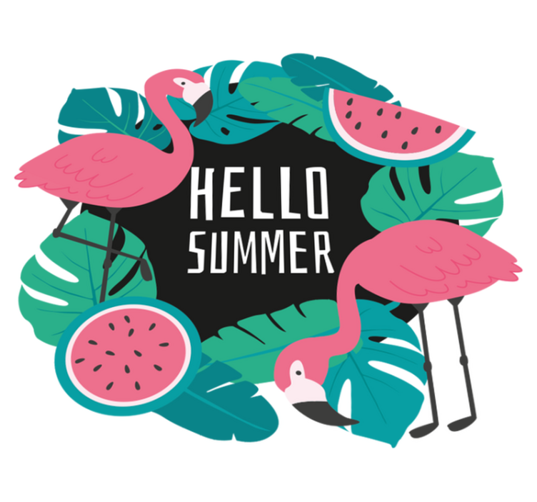 Tappeto vinile natura design fenicottero tropicale - TenStickers