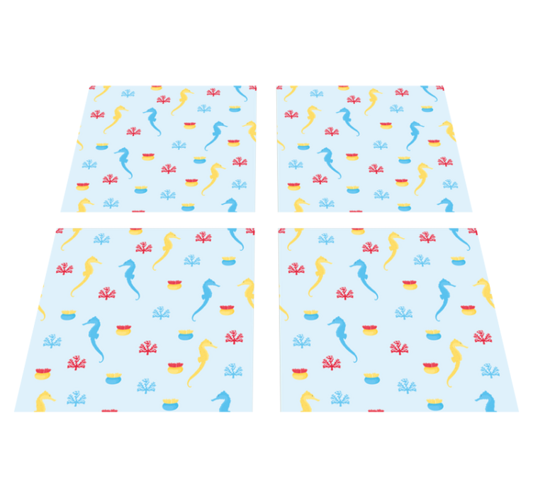 Tappeto vinile natura cavalluccio marino naturale - TenStickers