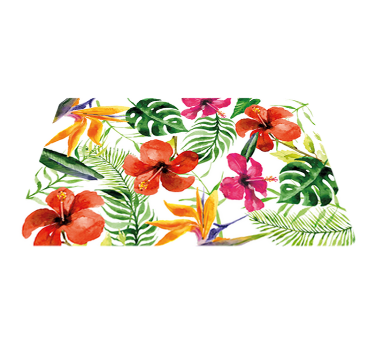 Tappeto vinile fiori adesivi portatili monstera deliciosa - TenStickers