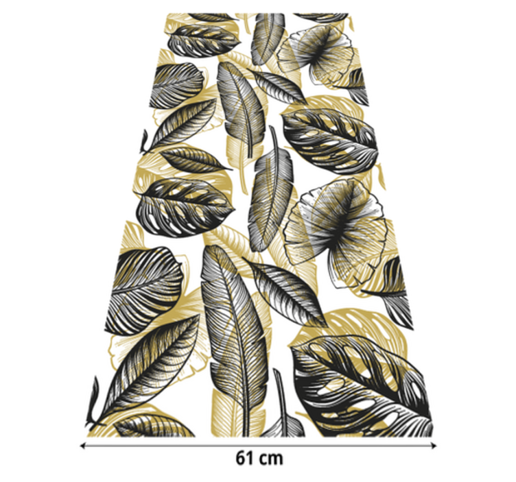 Tappeto vinile fiori piante tropicali eleganti - TenStickers