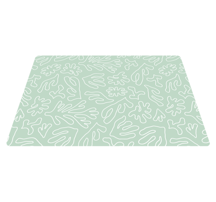 Tappeto vinile fiori pensiero verde alga - TenStickers