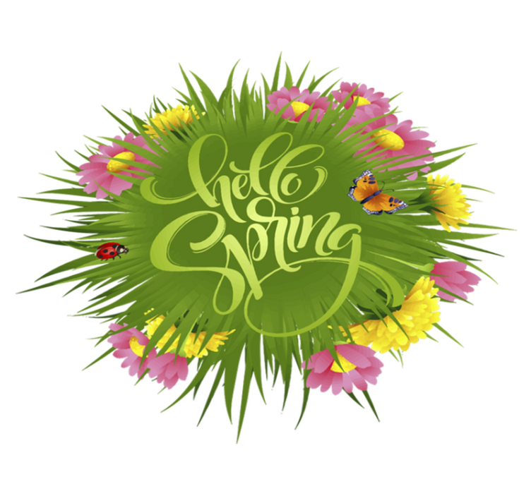 Tappeto vinile fiori campo di primavera - TenStickers