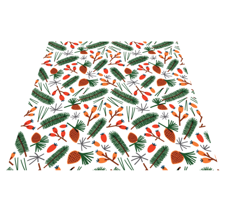 Tappeto vinile fiori motivi foglie d'autunno - TenStickers