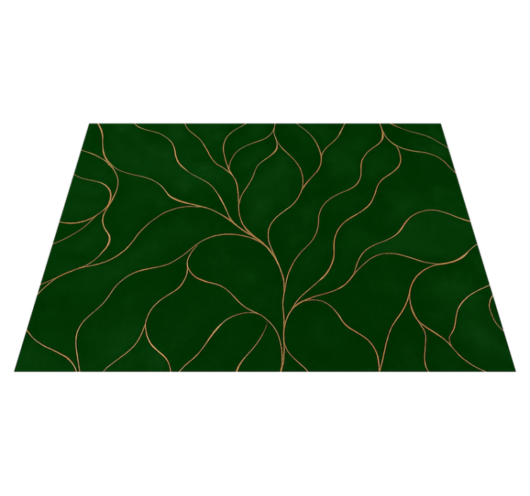 Tappeto vinile camera da letto texture marmo verde e oro - TenStickers