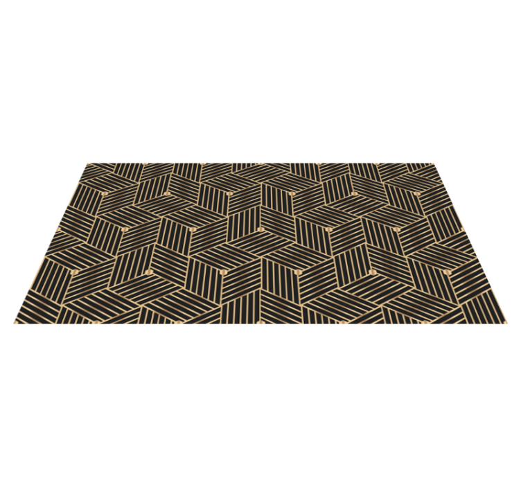Tappeto vinile geometrico motivo decorativo oro - TenStickers