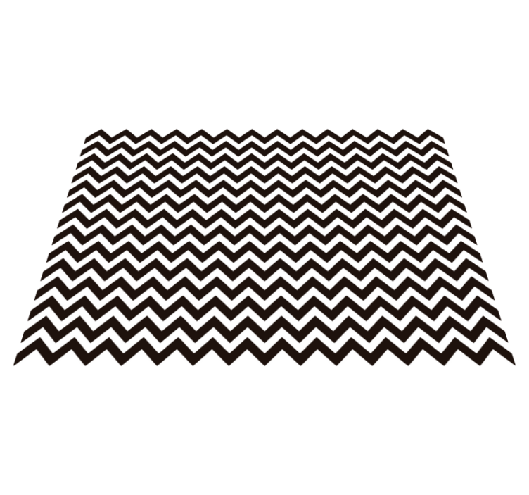 Tappeto vinile geometrico righe zigzag - TenStickers