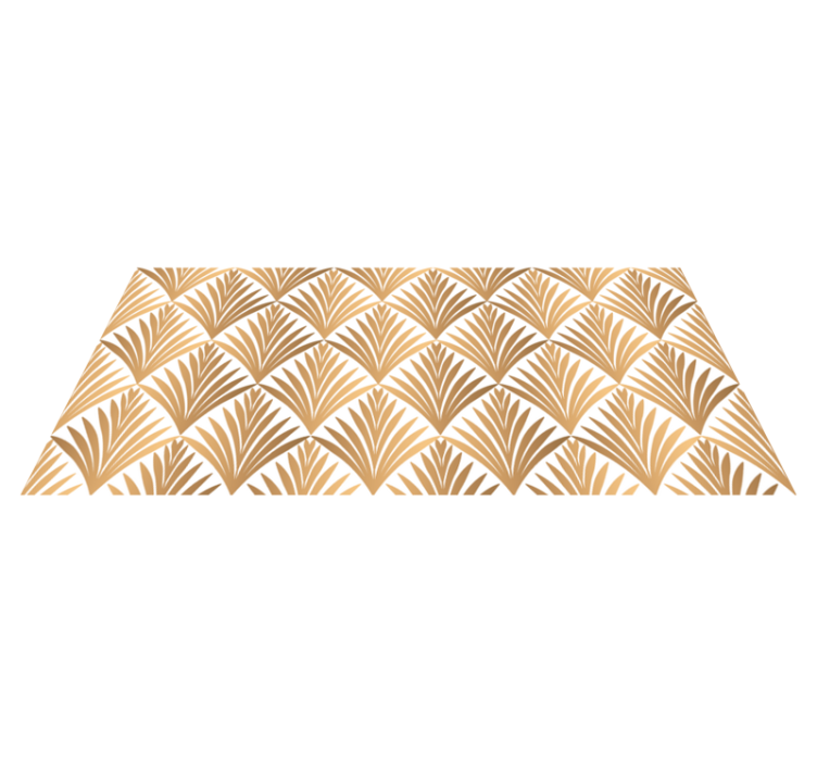Tappeto vinile geometrico foglia geometrica - TenStickers