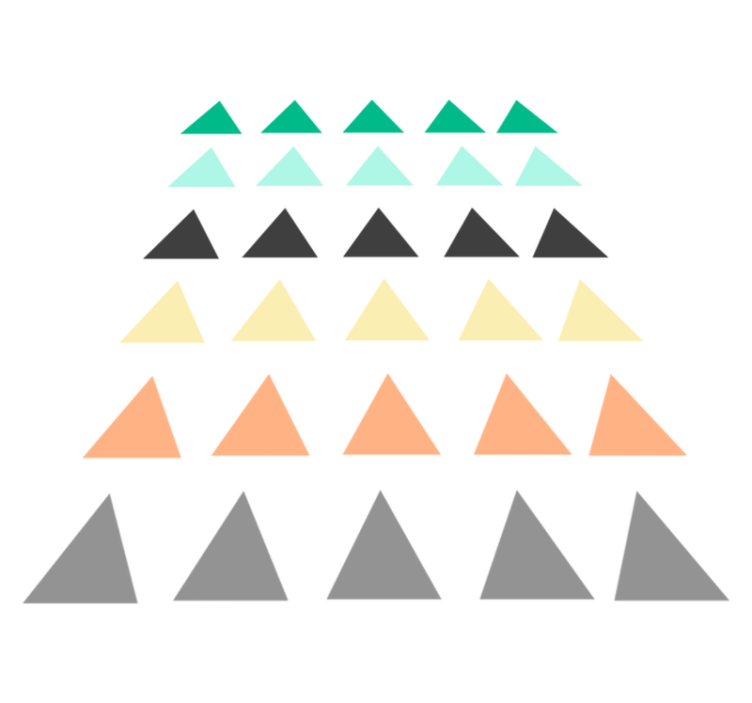 Tappeto vinile geometrico 30 triangoli per bambini - TenStickers