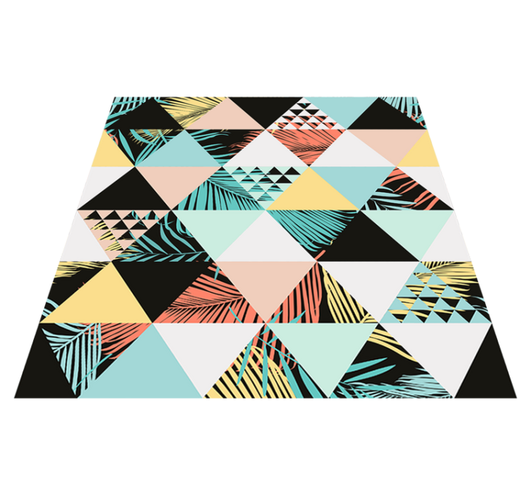 Tappeto vinile geometrico triangoli della giungla - TenStickers