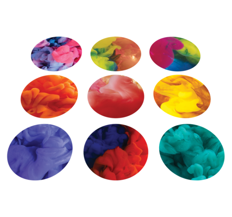 Tappeto vinile geometrico set di adesivi colorati - TenStickers