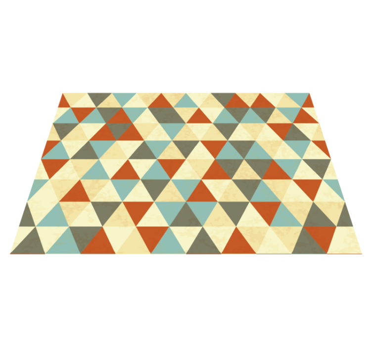 Tappeto vinile geometrico motivo triangoli colorati - TenStickers