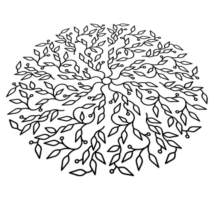 Tappeto vinile geometrico albero della vita astratto - TenStickers