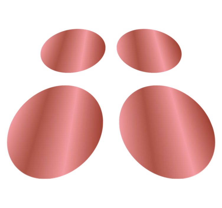 Tappeto vinile geometrico a pois rosa oro - TenStickers