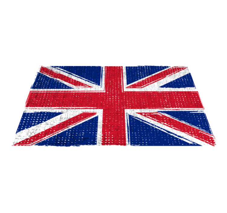 Tappeto vinile geometrico bandiera grunge uk - TenStickers