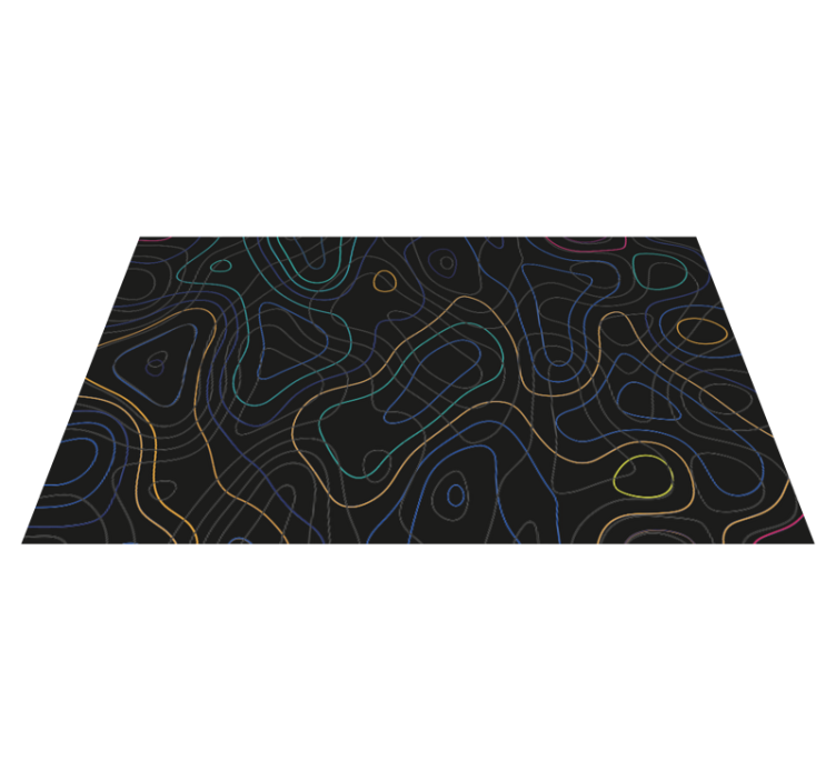 Tappeto vinile geometrico forme multicolori - TenStickers