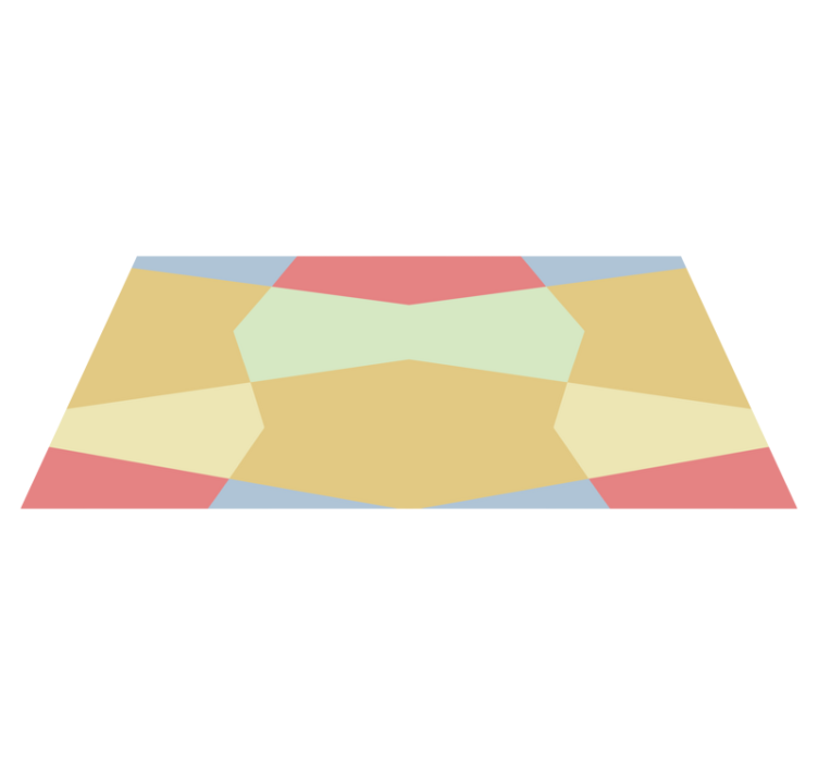 Tappeto vinile geometrico blocchi colore pastello - TenStickers