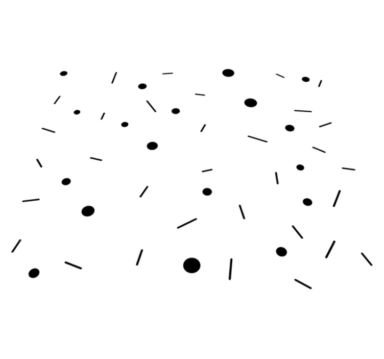 Tappeto vinile geometrico coriandoli a cerchi e linee - TenStickers