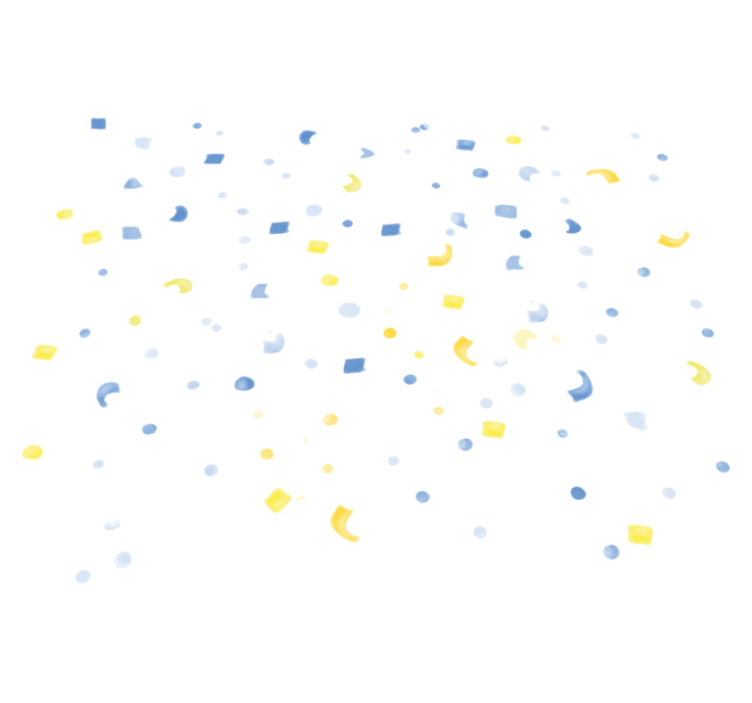 Tappeto vinile geometrico confetti acquerello - TenStickers