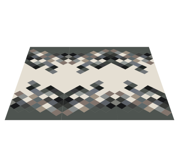 Tappeto vinile geometrico tonalità di colori - TenStickers