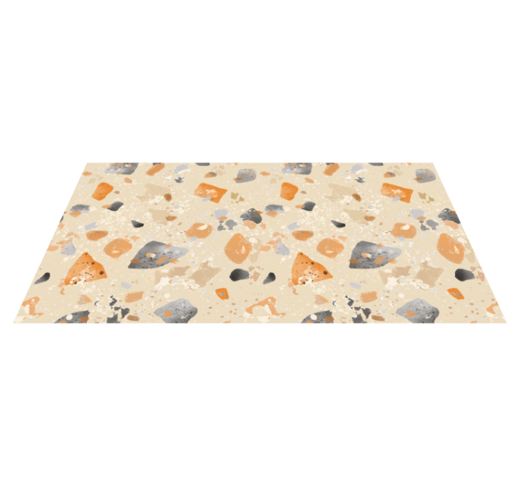 Tappeto vinile geometrico motivo terrazzo monocromatico - TenStickers