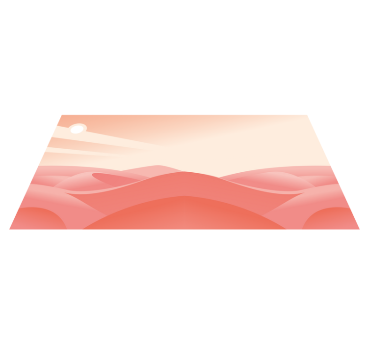 Tappeto vinile geometrico deserto rosa - TenStickers