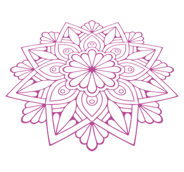 Tappeto vinile geometrico elemento botanico elaborato - TenStickers