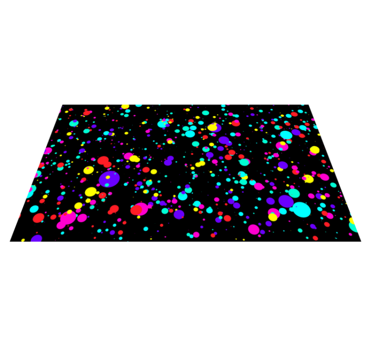 Tappeto vinile geometrico motivo bolle colorate - TenStickers