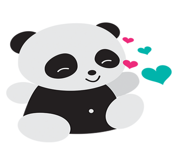 Tappeto vinile per bambini orso panda adorabile - TenStickers