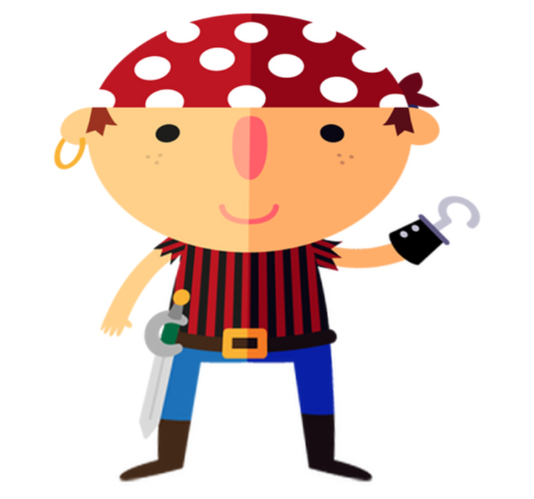 Tappeto vinile per bambini illustrazione pirata - TenStickers