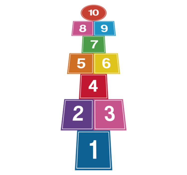 Tappeto vinile giochi campana colorata - TenStickers