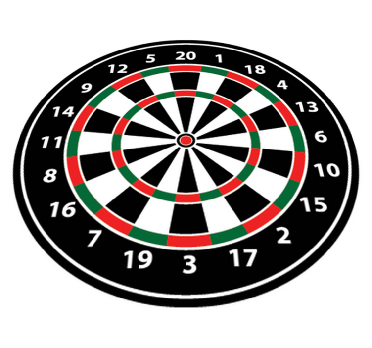 Tappeto vinile giochi adesivo bersaglio freccette - TenStickers