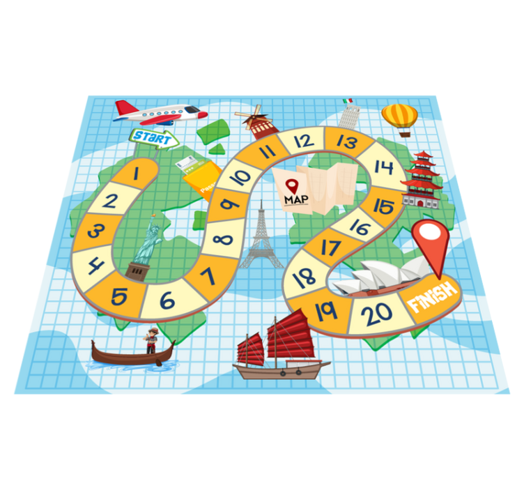 Tappeto vinile giochi mappa da tavolo - TenStickers