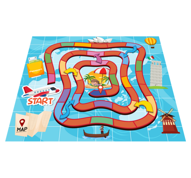 Tappeto vinile giochi da viaggio - TenStickers