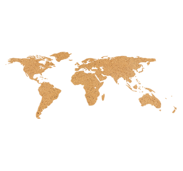 Tappeto vinile mappamondo decorativo su sughero - TenStickers