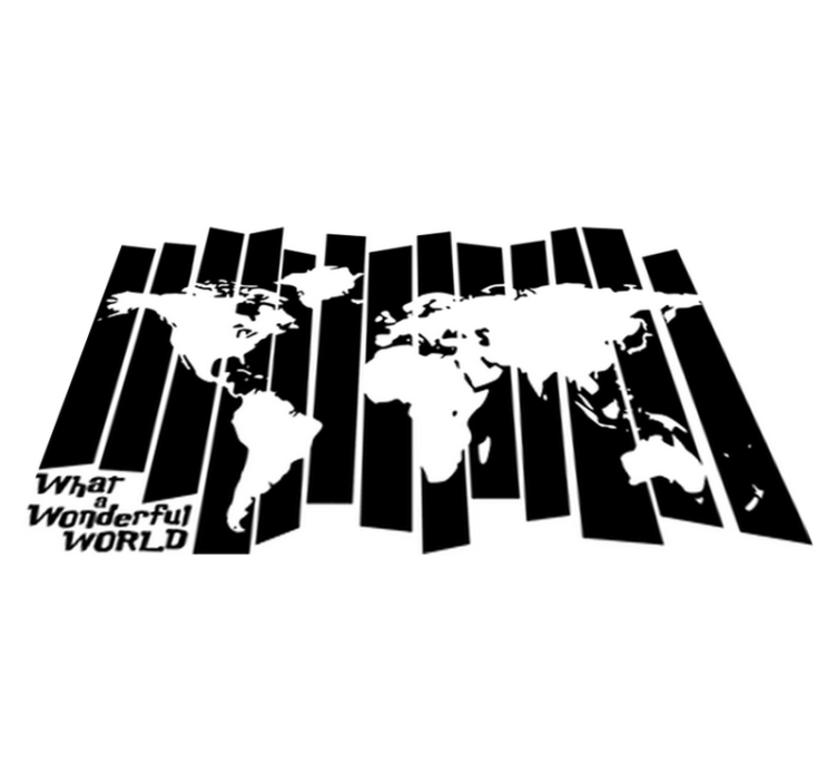 Tappeto vinile mappamondo stile rétro - TenStickers