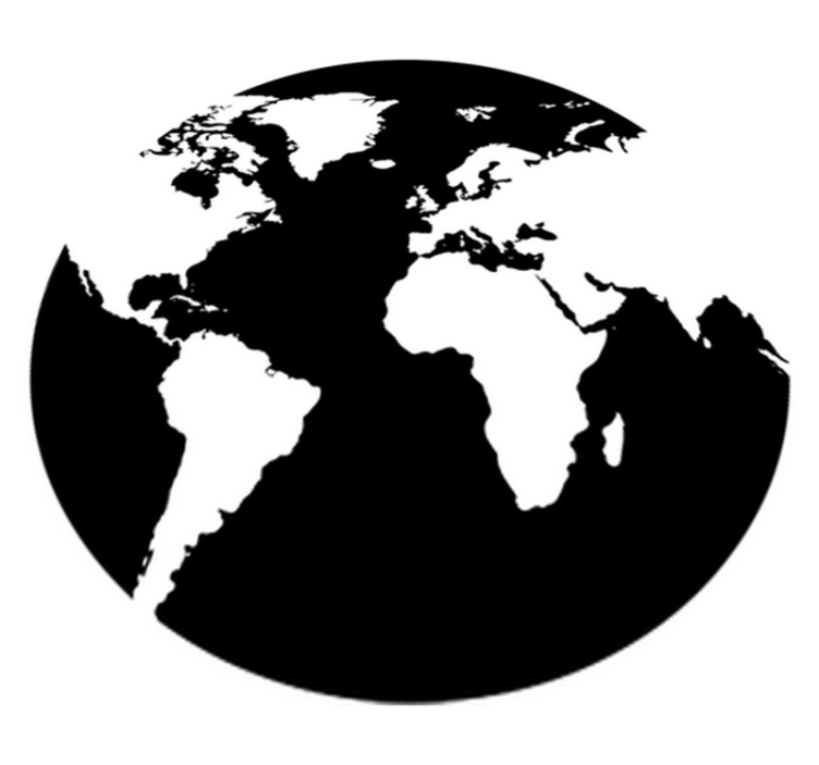 Tappeto vinile mappamondo adesivo decorativo circolare - TenStickers