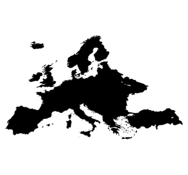 Tappeto vinile mappamondo lavagna europa - TenStickers
