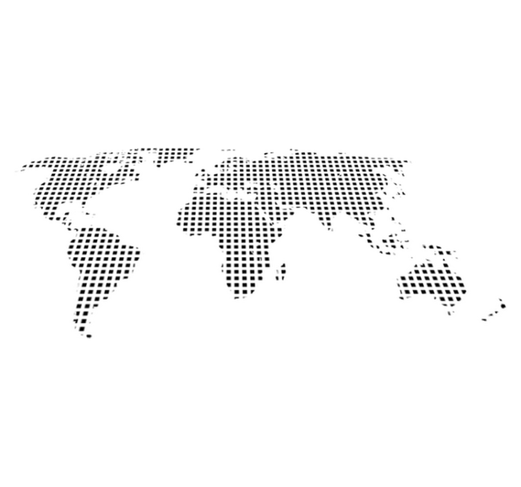 Tappeto vinile mappamondo decorativo quadrato - TenStickers