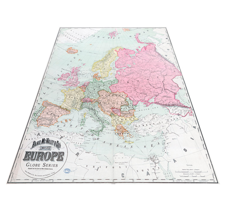 Tappeto vinile mappamondo mappa dell'europa 1900 - TenStickers