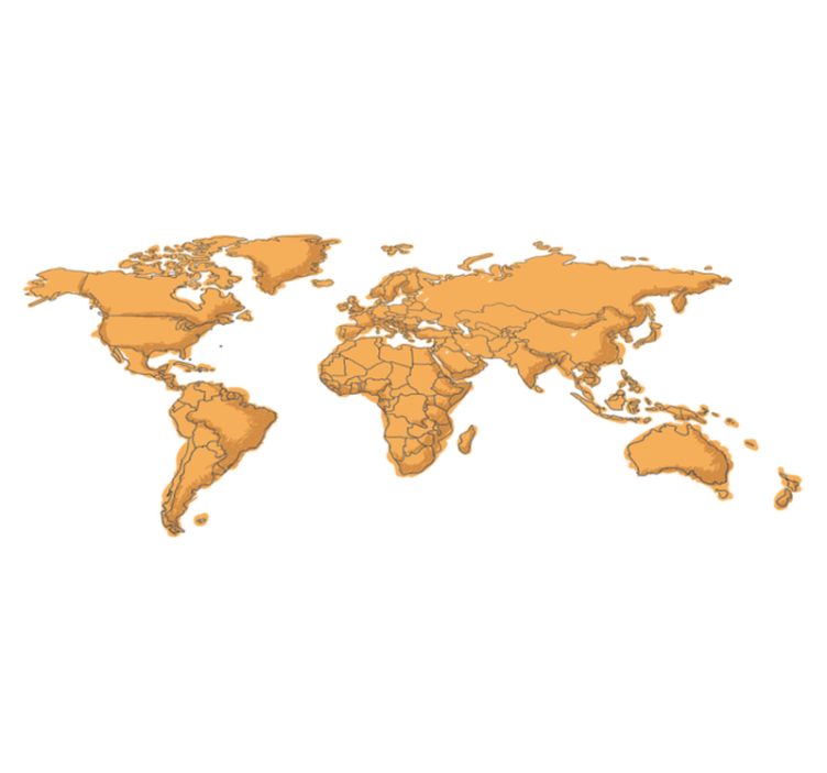 Tappeto vinile mappamondo mappamondo giovanile - TenStickers