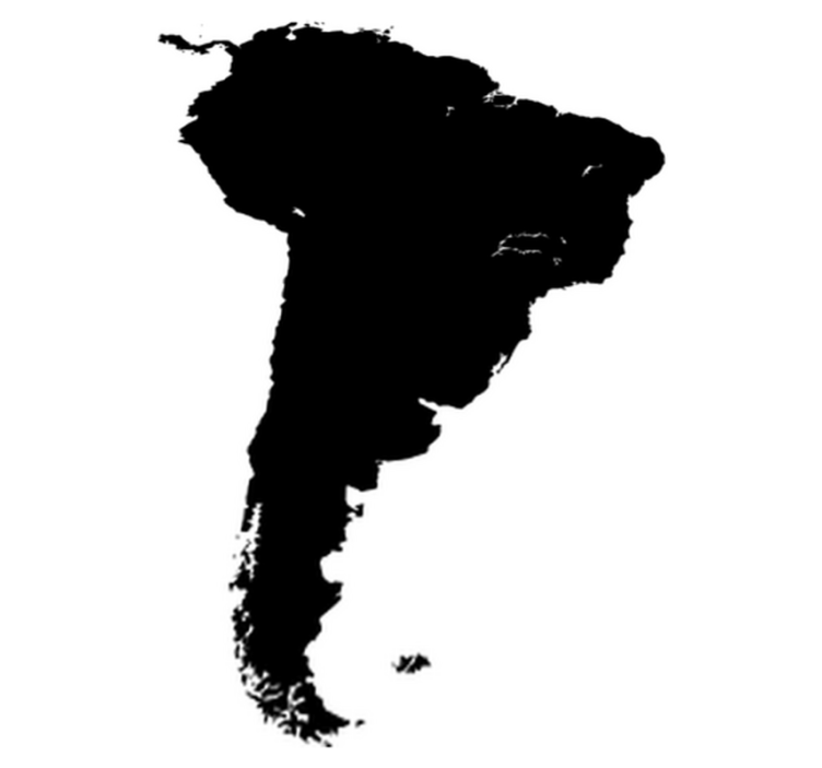 Tappeto vinile mappamondo mappa del sud america - TenStickers