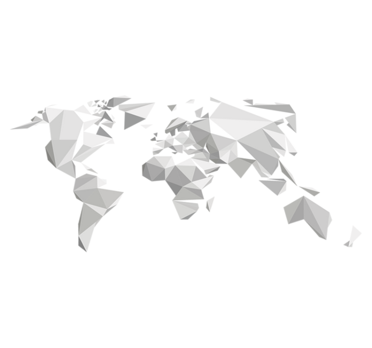 Tappeto vinile mappamondo origami - TenStickers