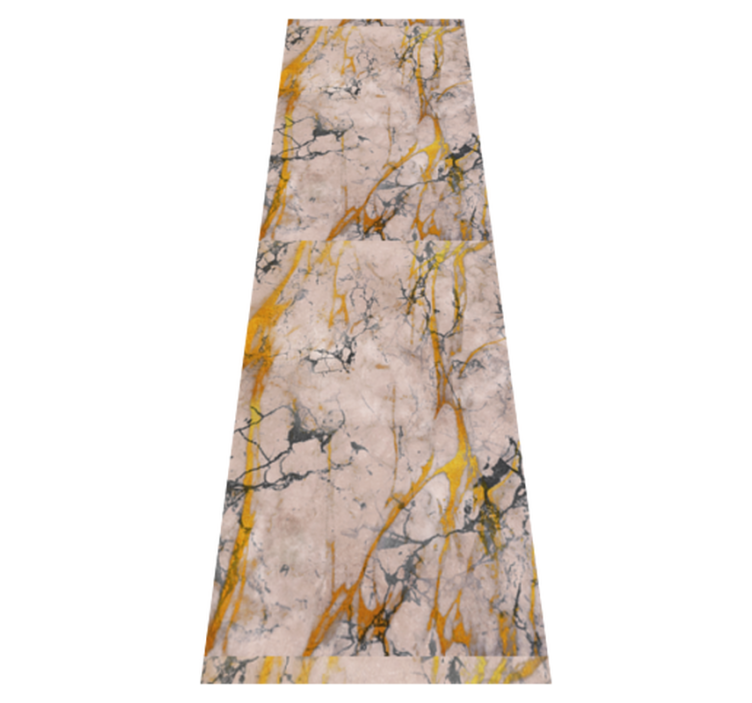 Tappeto vinile bagno marmo dorato caldo - TenStickers